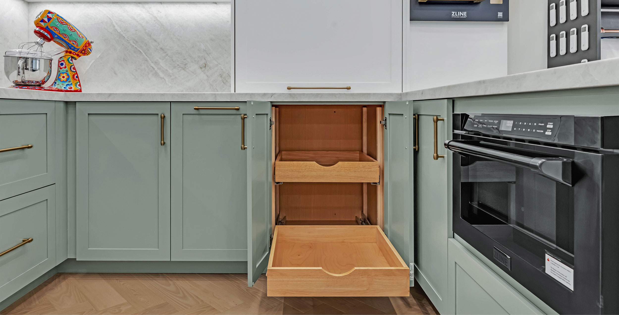 Custom luxury cabinets showroom display