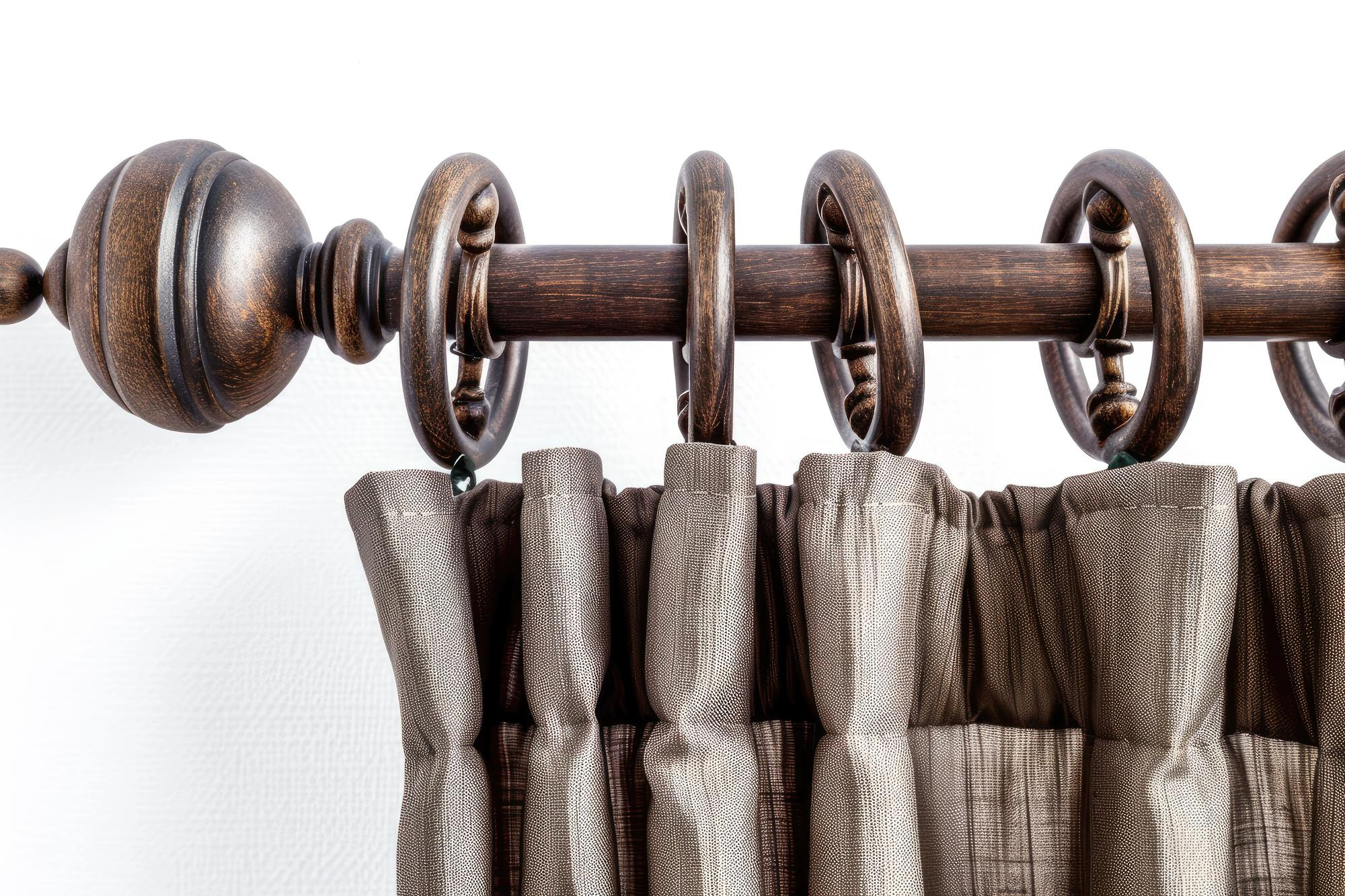 Wood Ringed Pole & Metal Traversing Sets